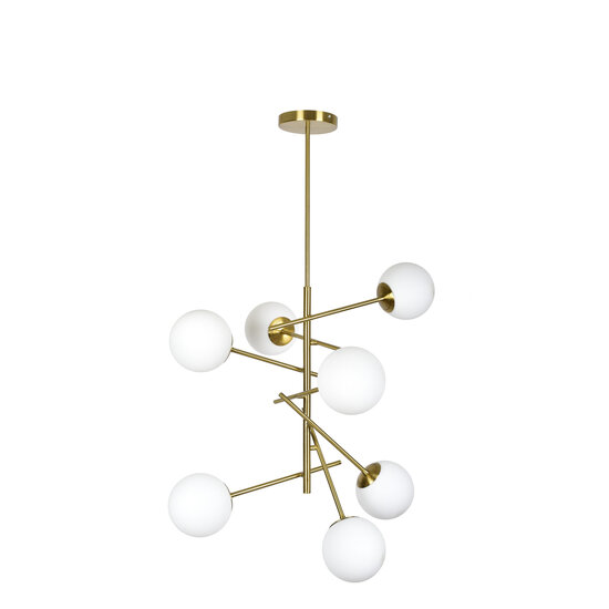 Homelighting Prato SE 110-7 - Suspension élégante avec 7 verres opales