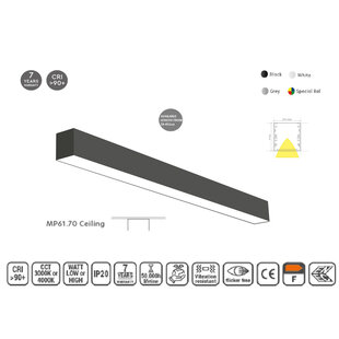 Homelighting MP61.70C-423-S-3-O-OF-BL 61.5x70mm 423cm