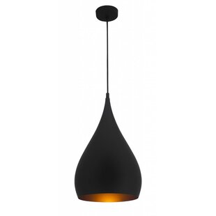 OUTLET - Lámpara colgante Fantasia RONIN gota Ø25 cm negro/oro E27