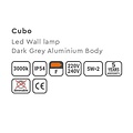 Homelighting Cubo SE-WLL-3K-DG - Lámpara de pared moderna para exteriores