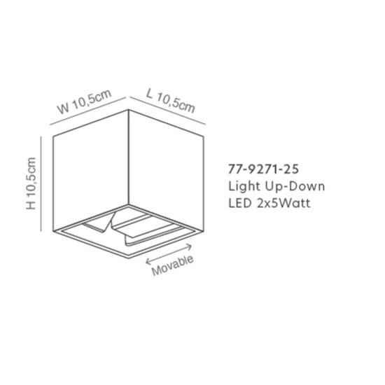 Homelighting Cubo SE-WLL-3K-DG - Moderne Außenwandleuchte