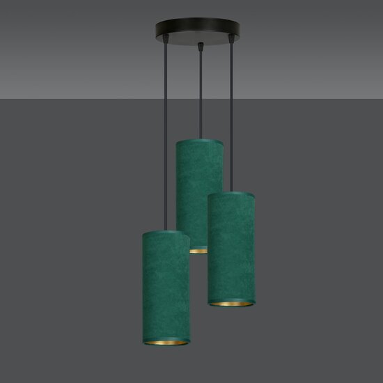Emibig OUTLET - Odsherred lampe suspendue ronde avec 3 tubes modernes verts 3x E27 - Éclairage parfait pour chaque espace