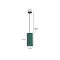 Emibig OUTLET - Odsherred lámpara colgante cilíndrica verde E27 - Ideal para una iluminación elegante