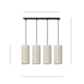 Emibig OUTLET - Nyborg lámpara colgante grande blanca 4x E27 - Iluminación ideal para tu espacio