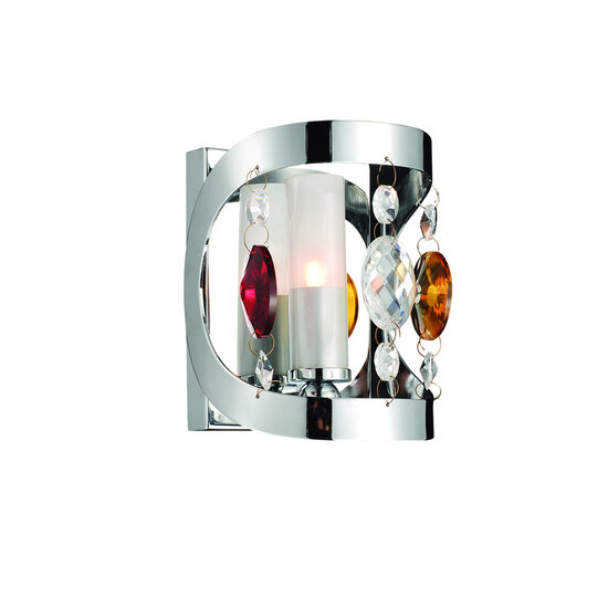 Homelighting Mix MB0810-1A - Wandlamp met kleurrijke asfour kristallen