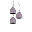 Homelighting Joy SE 155-140-3 - Vintage graue Beton Pendelleuchte für gemütliche Beleuchtung