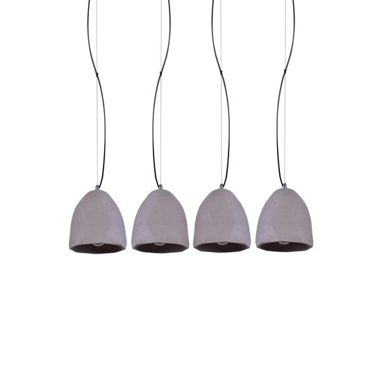 Homelighting Joy SE 155-140-4 - Suspension en ciment gris vintage pour un éclairage chaleureux