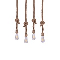 Homelighting Maya SE147-27-4 - Lámpara colgante vintage con cuerda natural