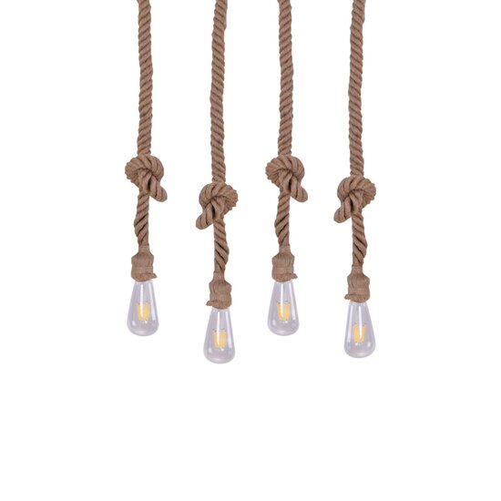 Homelighting Maya SE147-27-4 - Vintage hanglamp met natuurlijke touw