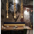Homelighting Maya SE147-27-4 - Vintage Pendelleuchte mit natürlichem Seil