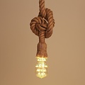 Homelighting Maya SE147-27-4 - Lámpara colgante vintage con cuerda natural