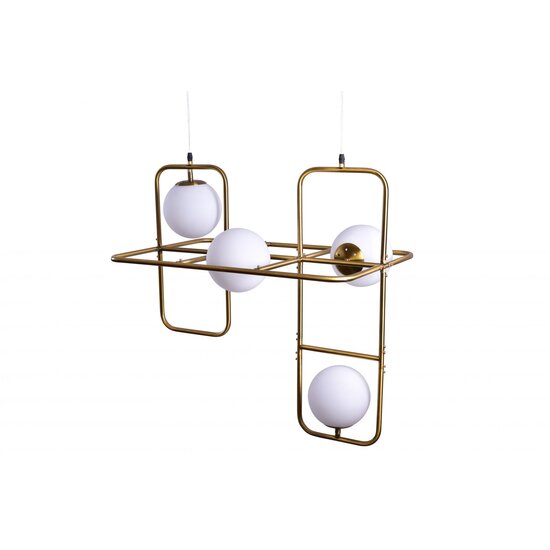 Homelighting Athen SE 133-4PL - Moderne Pendelleuchte mit opalem Glas