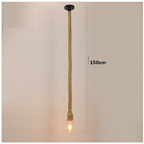 Homelighting Maya SE 147-27 - Stilvolle Pendelleuchte aus natürlichem Seil