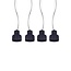 Homelighting Myra SE 153-125-4 - Lámpara colgante de cemento negro vintage para iluminación ambiental