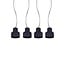 Homelighting Myra SE 153-125-4 - Vintage schwarze Beton Pendelleuchte für stimmungsvolle Beleuchtung