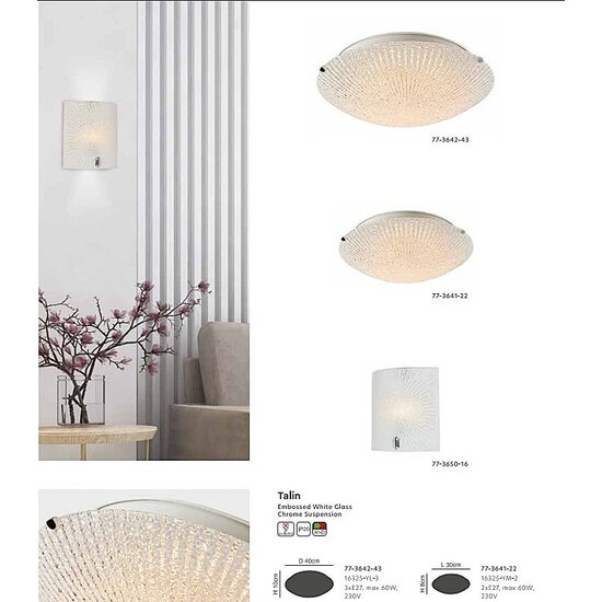 Homelighting Talin 16325-YL-3 - Moderne Glas-Deckenlampe für stilvolle Beleuchtung