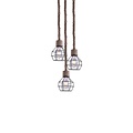 Homelighting GRENADE-3 - Industrial pendant lamp with rope and black metal