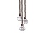 Homelighting GRENADE-3 - Lámpara colgante industrial con cuerda y metal negro
