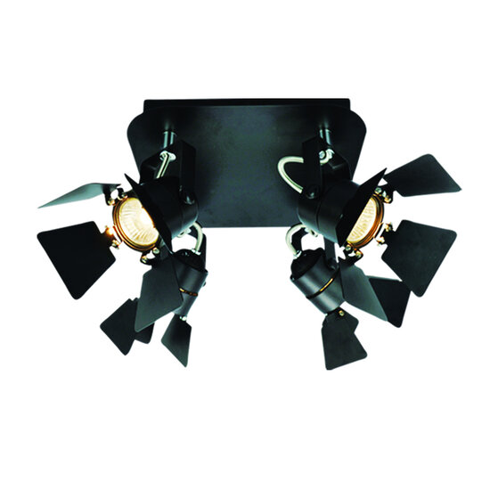 Homelighting Mystik GU12015A-4R - Stylish Industrial Wall and Ceiling Lamp