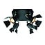 Homelighting Mystik GU12015A-4R - Lampe murale et plafond industrielle élégante