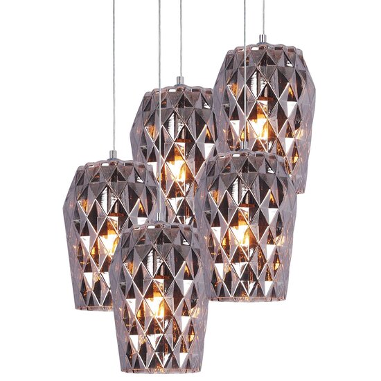 Homelighting Luca SE4288S-05 - Handmade smoke glass pendant lamp for modern ambiance