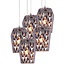 Homelighting Luca SE4288S-05 - Lámpara colgante de vidrio ahumado hecha a mano para una atmósfera moderna