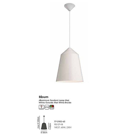 Homelighting Bloum PD127-1B - Modern pendant lamp for stylish lighting