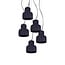 Homelighting Myra SE 153-125-5 - Lámpara colgante de cemento negro vintage para iluminación ambiental