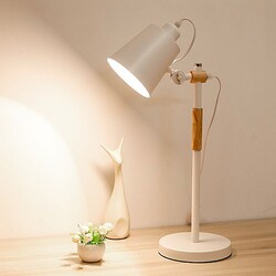 YQ-25110 SAM WHITE METAL-WOOD TABLE LAMP