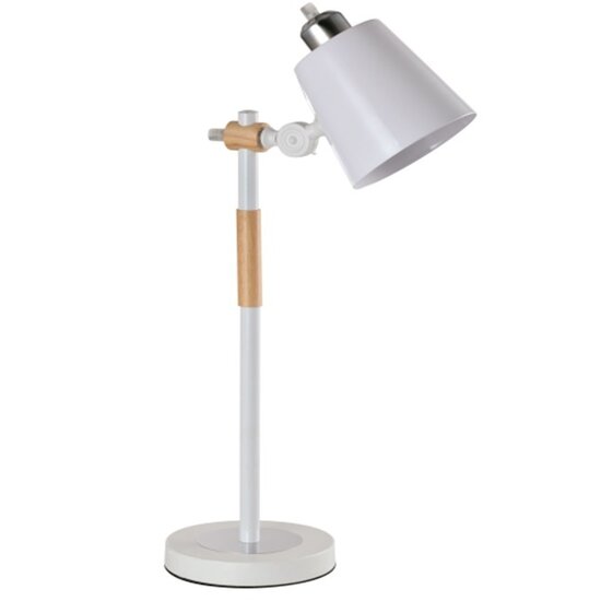 Homelighting YQ-25110 SAM WHITE METAL-WOOD TABLE LAMP - Modern design for any space