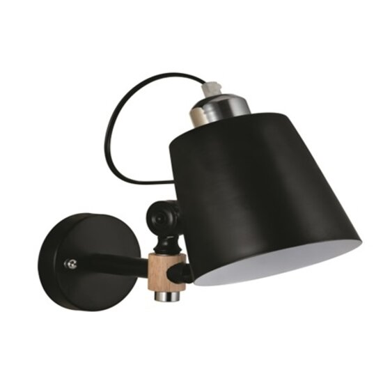 Homelighting Sam YQ-4003 - Modern wall lamp with wood and chrome details