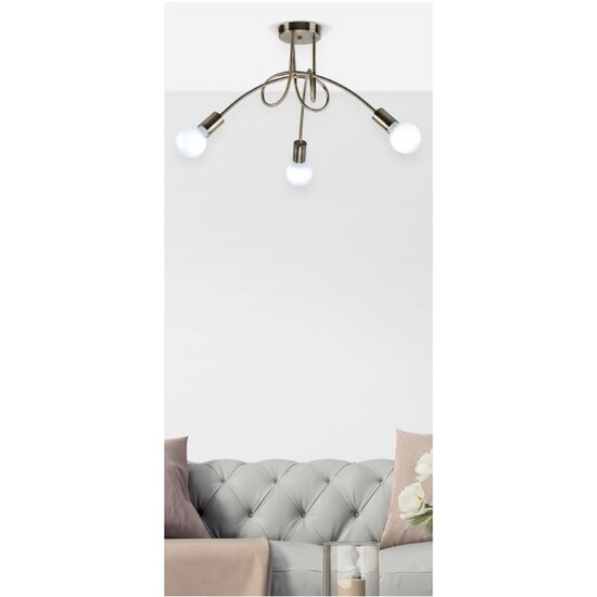 Homelighting Quirky KQ 2627/3 - Antique bronze ceiling lamp for a modern touch