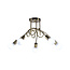 Homelighting Quirky KQ 2627/5 - Antieke bronzen plafondlamp voor een moderne uitstraling