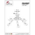 Homelighting Quirky KQ 2627/5 - Lampe de plafond en bronze antique pour une touche moderne