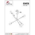 Homelighting Gwen KQ 2629/6 - Suspension noire moderne pour une illumination stylée