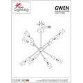 Homelighting Gwen KQ 2629/8 - Moderne witte hanglamp voor sfeervolle verlichting
