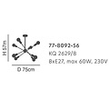 Homelighting Gwen KQ 2629/8 - Modern white pendant light for stylish illumination