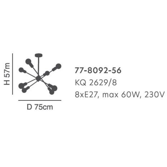 Homelighting Gwen KQ 2629/8 - Suspension blanche moderne pour un éclairage élégant