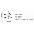 Homelighting Gwen KQ 2629/6 - Lámpara colgante blanca moderna para una iluminación elegante
