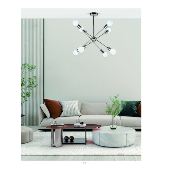 Homelighting Gwen KQ 2629/8 - Suspension blanche moderne pour une illumination élégante