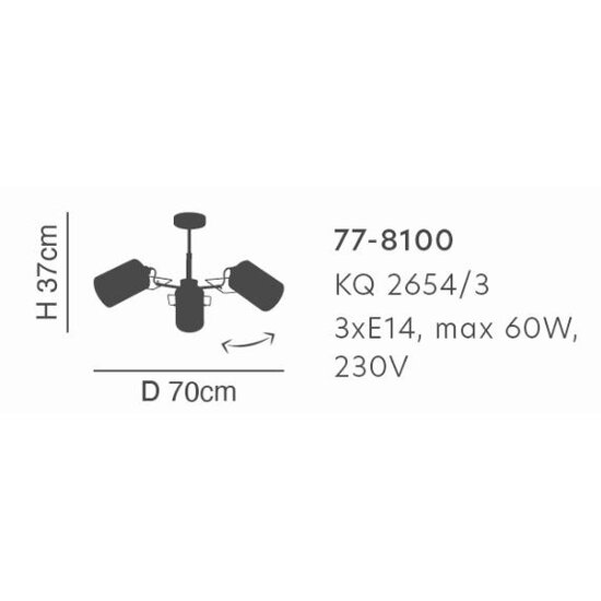 Homelighting Shiro KQ 2654/3 - Suspension élégante pour un éclairage d'ambiance