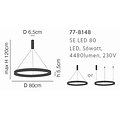 Homelighting Amaya SE LED 80 - Suspension moderne en or pour un éclairage élégant