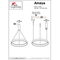 Homelighting Amaya SE LED 80 - Lámpara colgante moderna dorada para una iluminación elegante