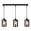 Homelighting Smog KQ 8877-3 - Elegante Pendelleuchte mit rauchigem Glas