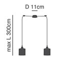 Homelighting Magnum SE21-BR-10-BL2-SH1 - Modern pendant lamp for stylish lighting