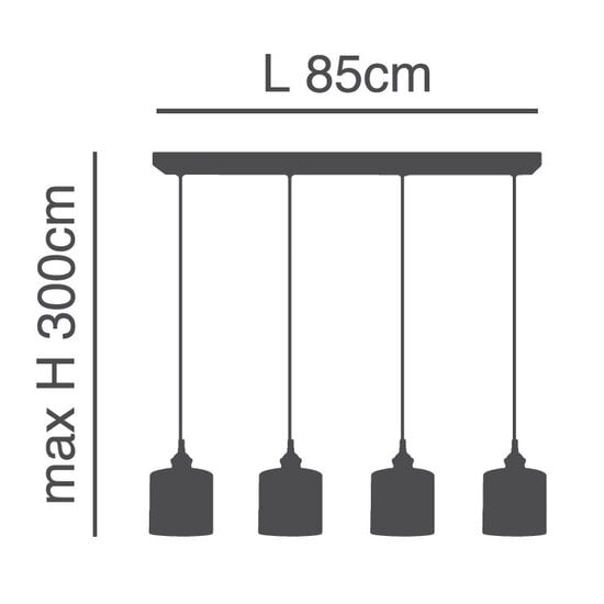 Homelighting Magnum SE21-BR-10-4BL-SH1 - Modern pendant lamp for stylish lighting