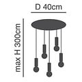 Homelighting Adept Tube SE21-BL-4-5BL - Modern pendant lamp for stylish lighting