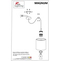 Homelighting Magnum SE21-BR-10-BL3-SH2 - Lámpara colgante moderna para una iluminación elegante