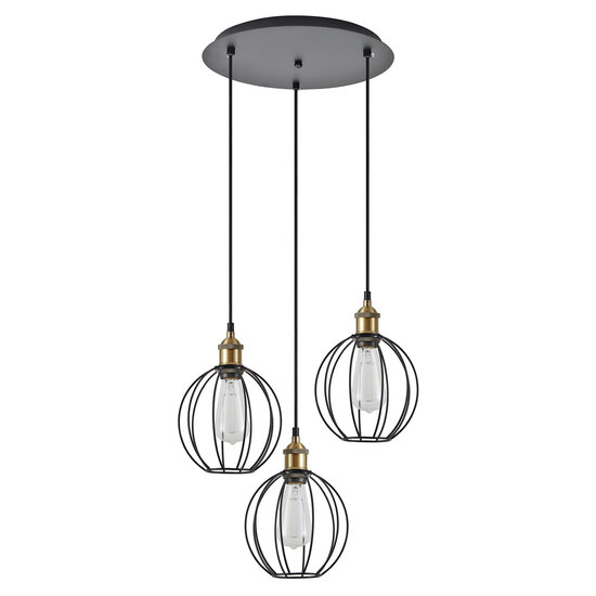 Homelighting Magnum SE21-BR-10-3BL-GR2 - Stijlvolle industriële hanglamp voor elke ruimte