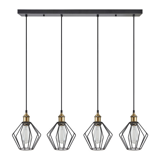 Homelighting Magnum SE21-BR-10-4BL-GR1 - Lampe suspendue industrielle élégante pour tous les espaces